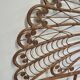 Peacock headboard in rattan Bamboo vintage 1970s