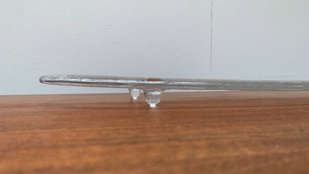 Large Vintage Glass Plate in the Shape of a Swedish Fish by Pukeberg Glass