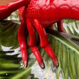 Vintage Italian lobster-shaped pottery sculpture.