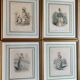 Framed engravings "animated flowers" - JJ Grandville