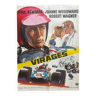 Affiche cinéma originale "Virages" Paul Newman, Formule 1 60x80cm 1969