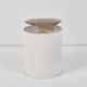 Pop Art White Metal Can Table Lamp by Vrieland, 1970s