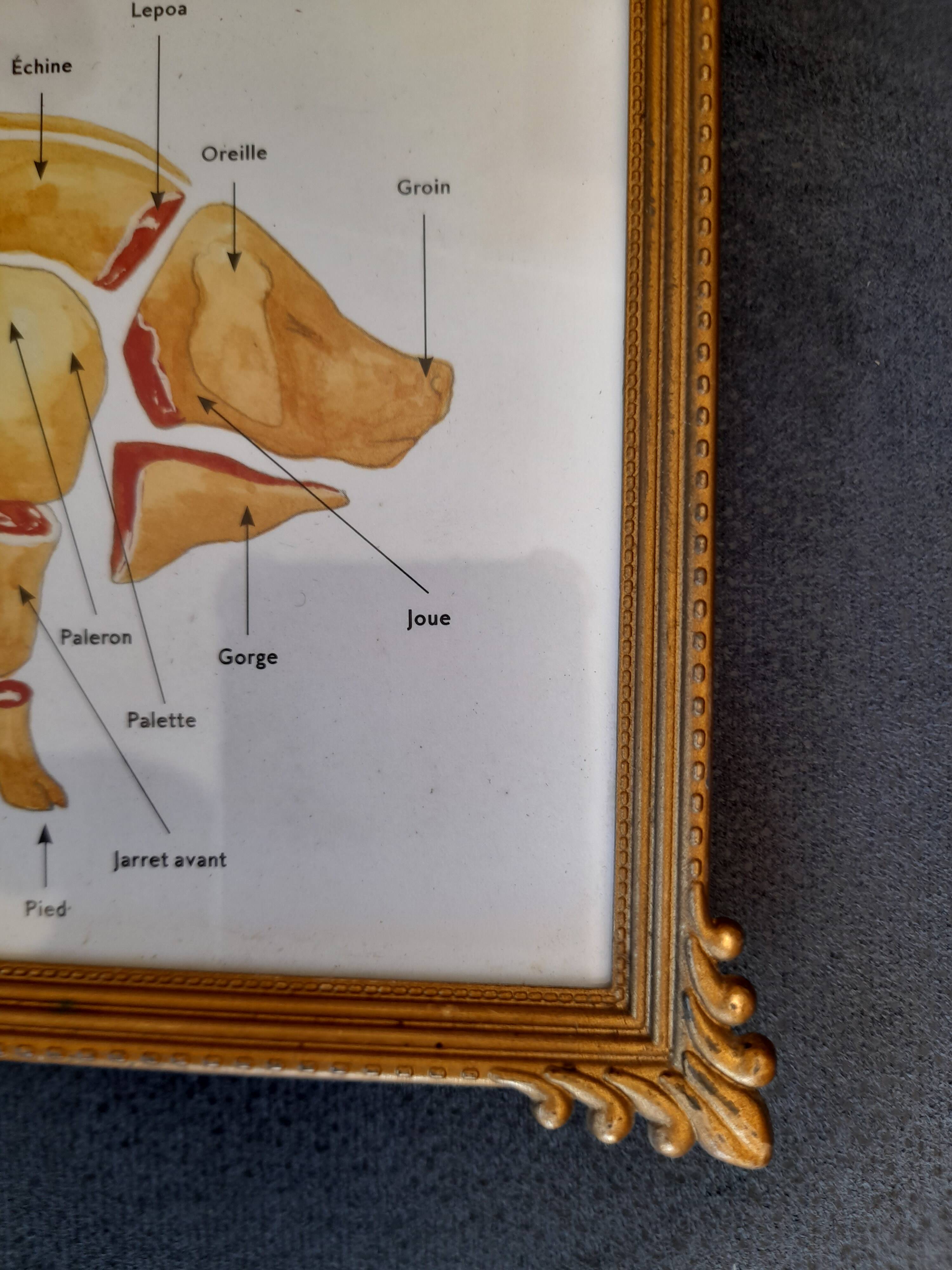 Antique rectangular gilded frame