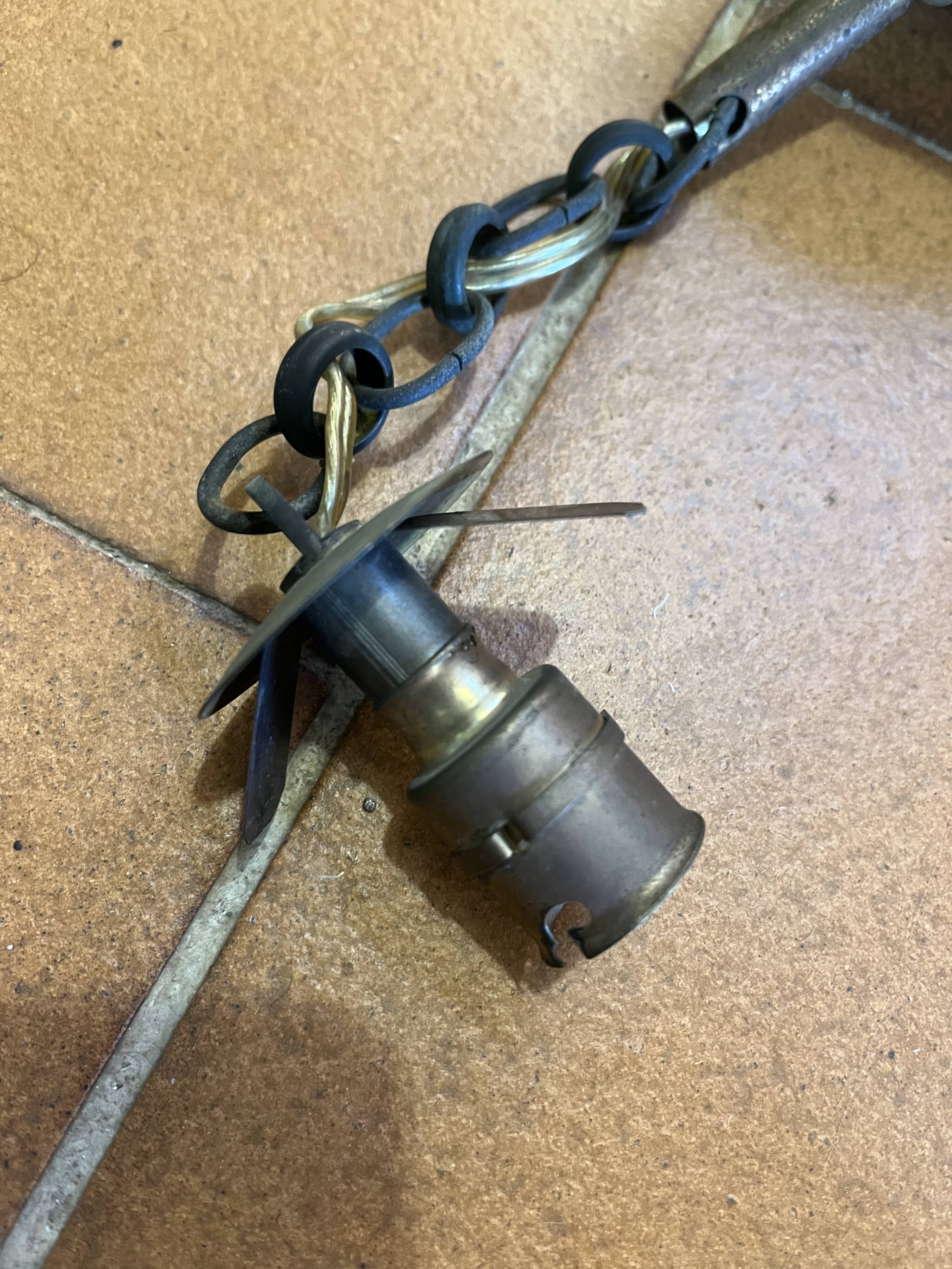 Vintage granite glass pendant lamp