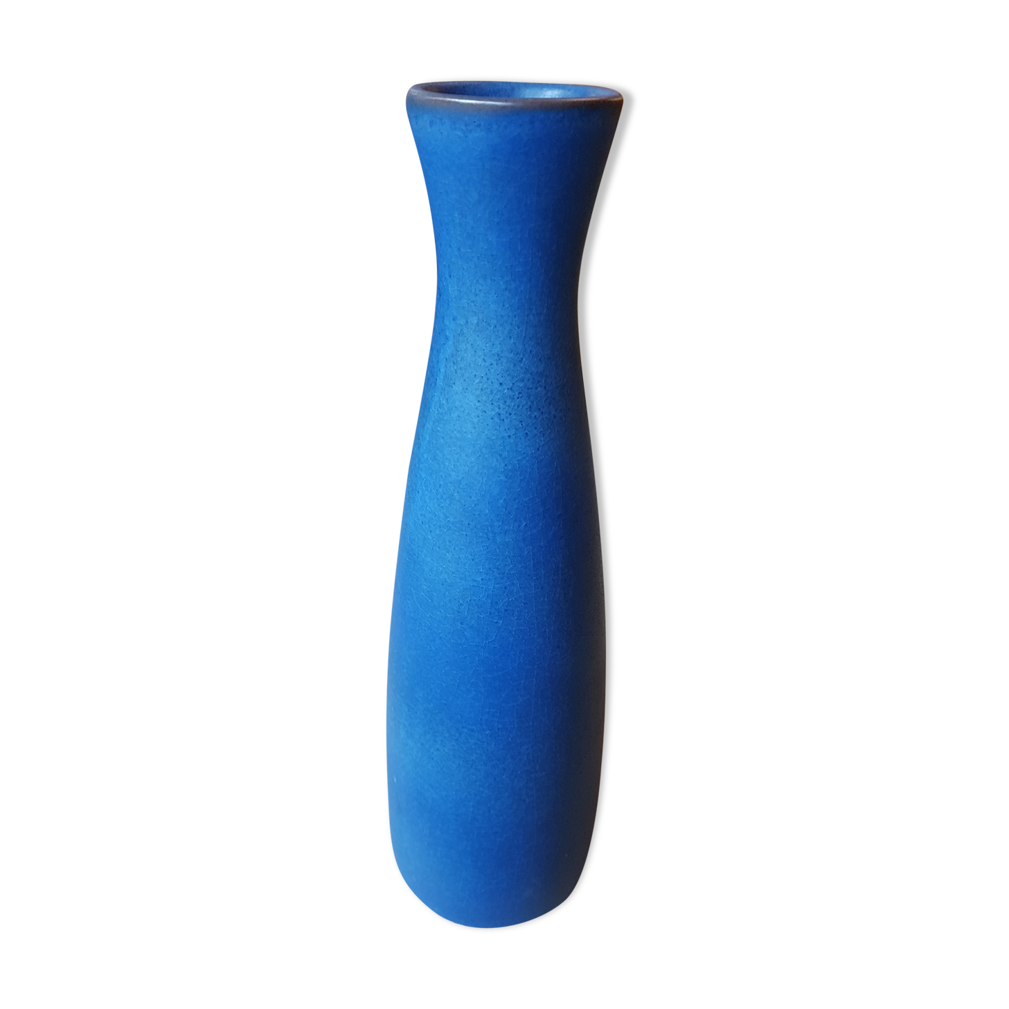 Blue soliflor ceramic vase
