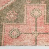 3x9 Peach Red Vintage Turkish Runner Rug, 91x274Cm SK20604