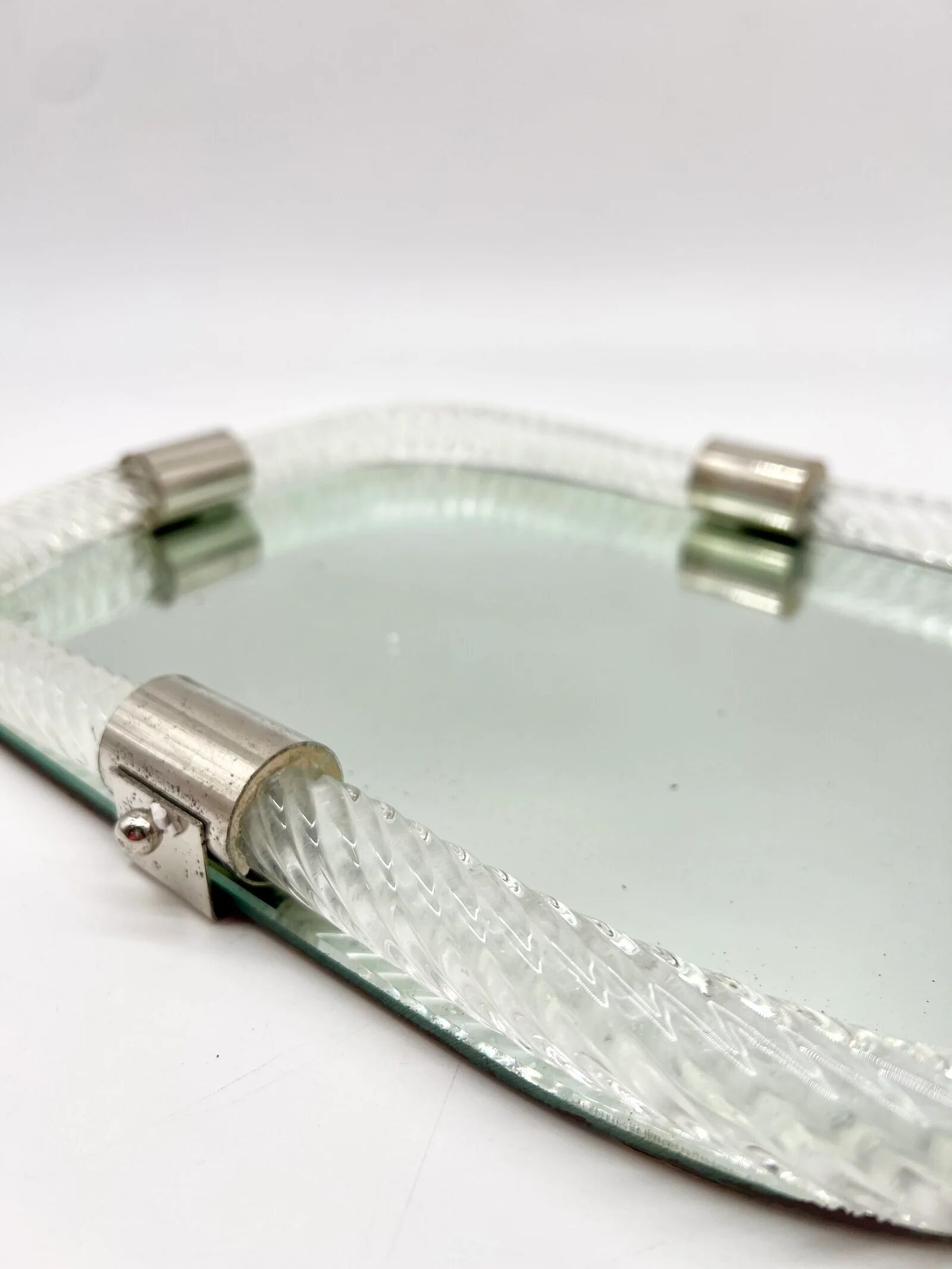 Venetian "dishcloth" mirror in Murano glass, 1960s