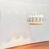 Mid-century white metal Swiss suspension by H. Zender for Temde.