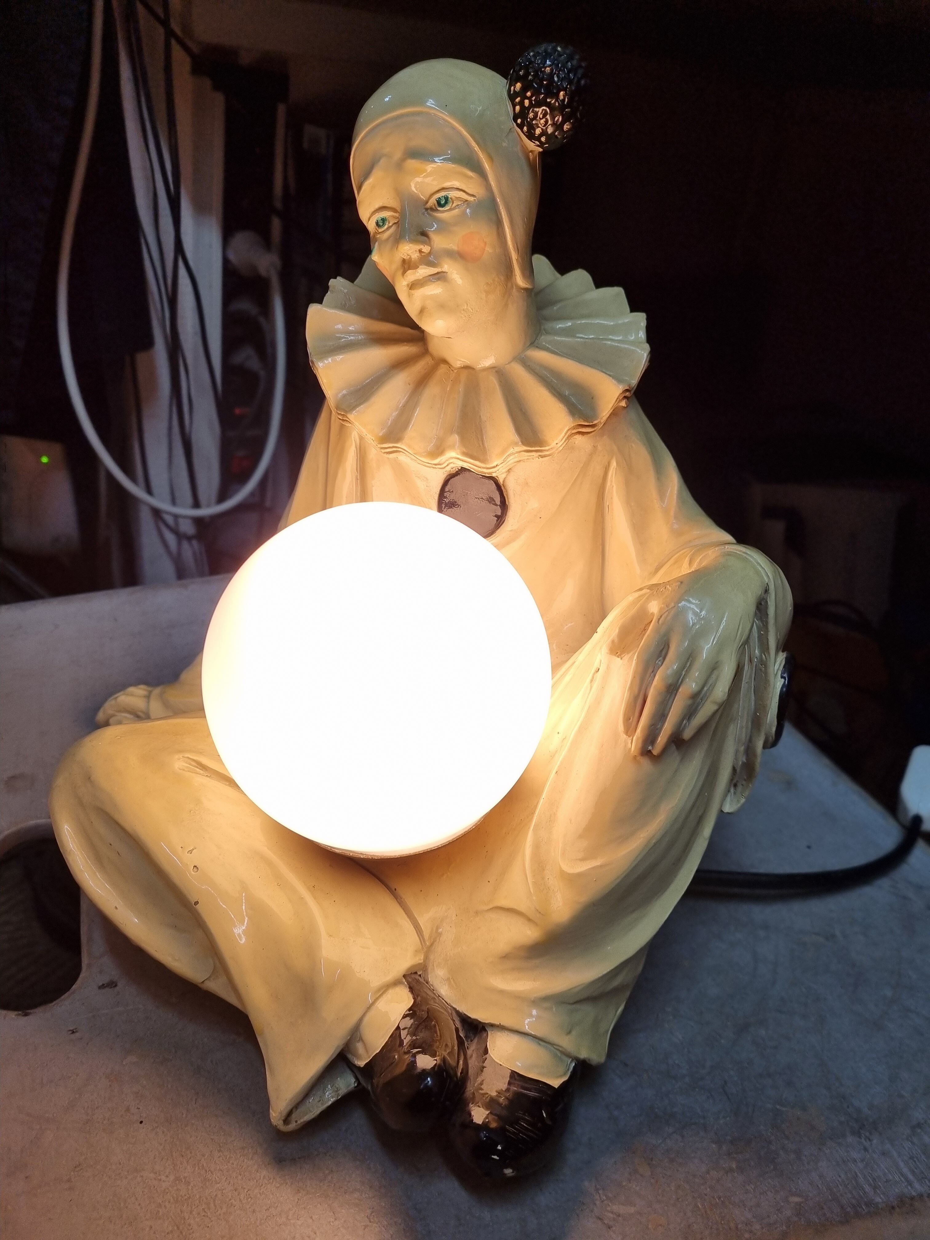 Vintage Pierrot lamp from 1980