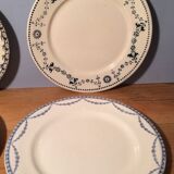 Composition 6 plates flat blue tones