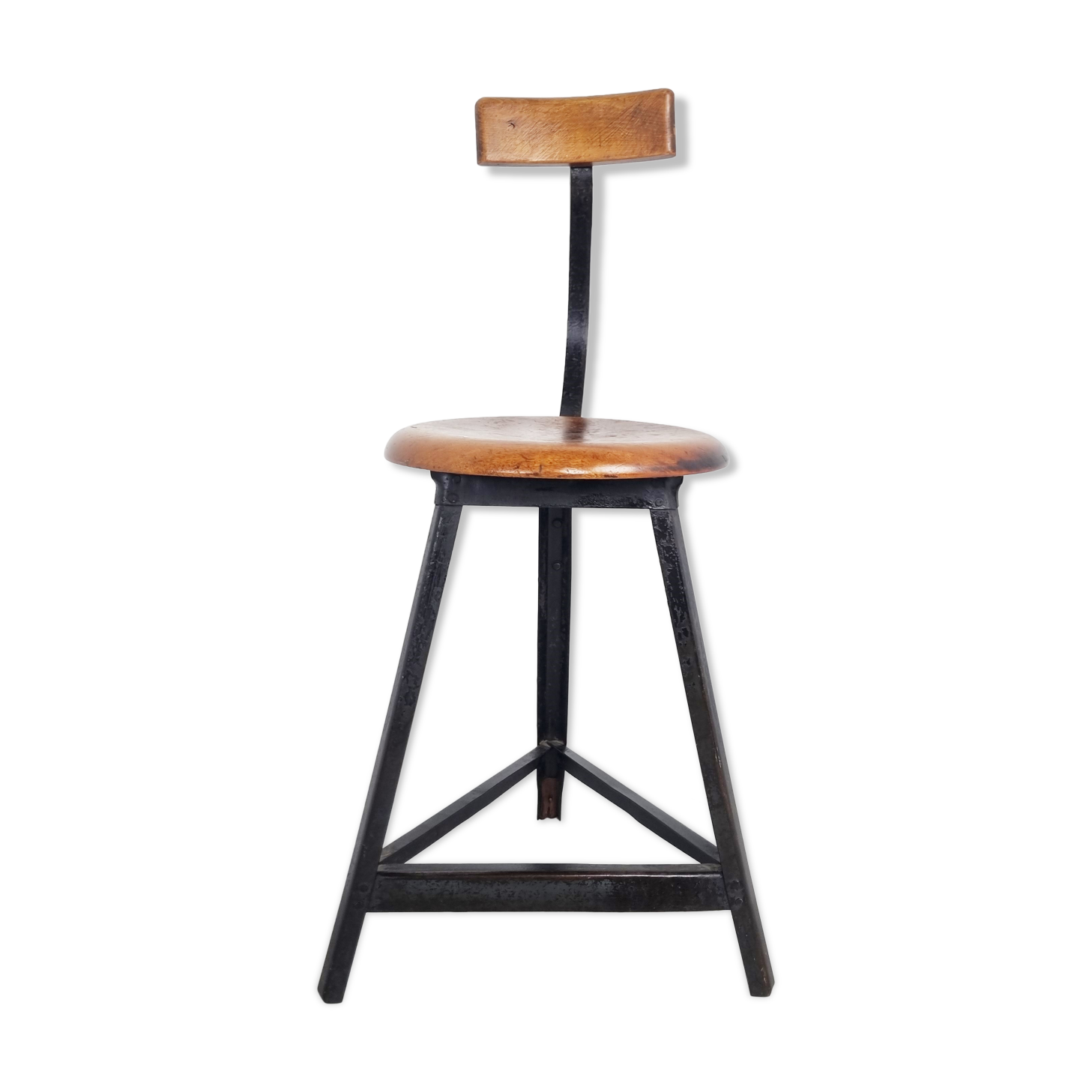 Vintage industrial stool, 1950s