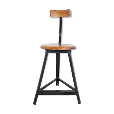 Tabouret industriel vintage, années 1950