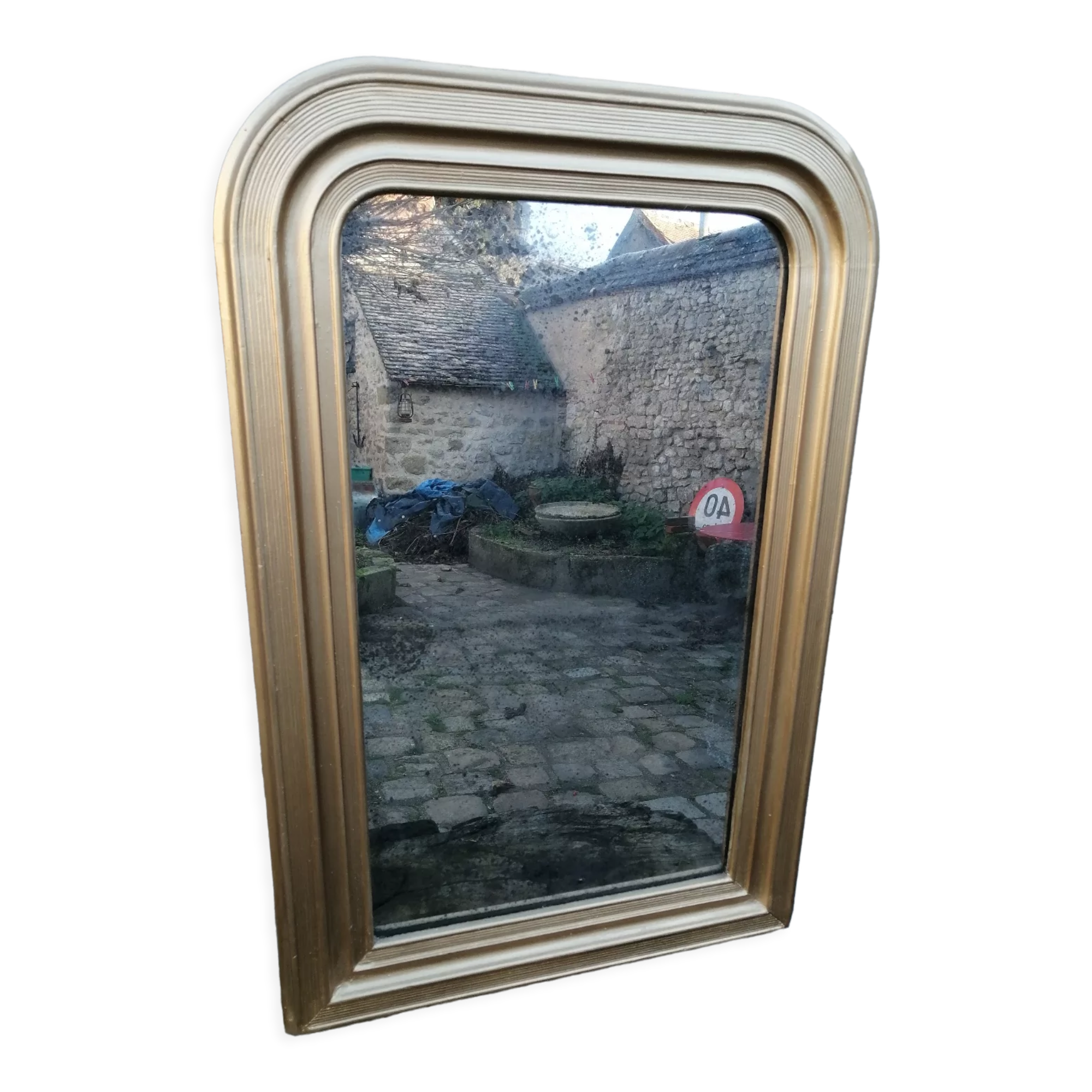 Old mirror gilded 77cm x 51cm