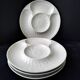 4 L’Hirondelle porcelain artichoke plates from Mehun sur Yèvre