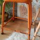 Pair of low metal stools industrial workshop - vintage