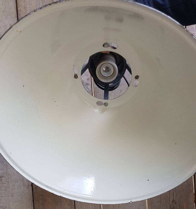 Authentic industrial enamel hanging lamp black