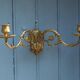 French Antique bronze piano wall candle sconce Art Nouveau stamped E MULLER