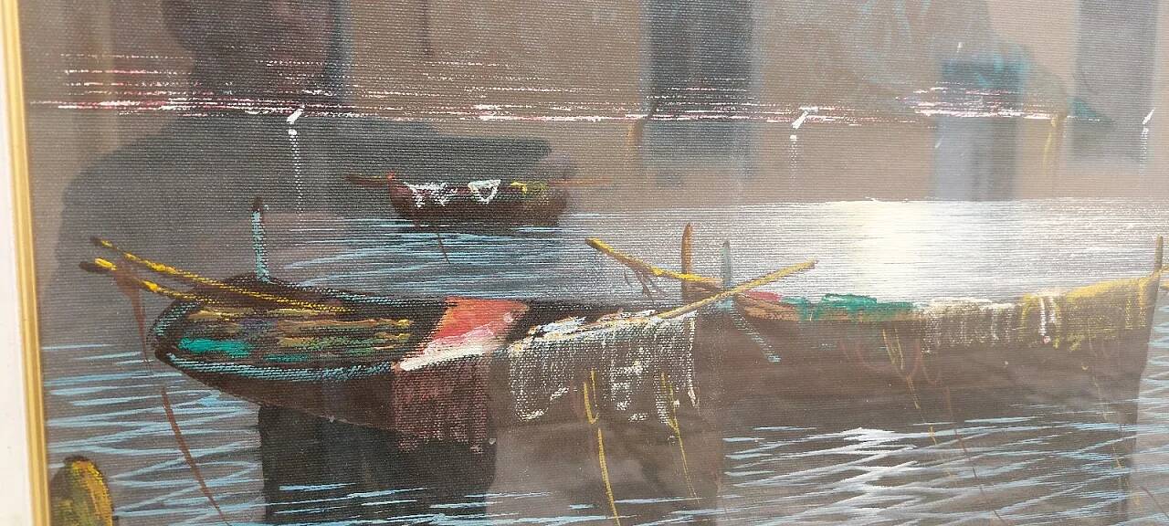 Seascape, oil on canvas, late 20th century