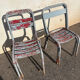 Set of 4 metal bistro chairs