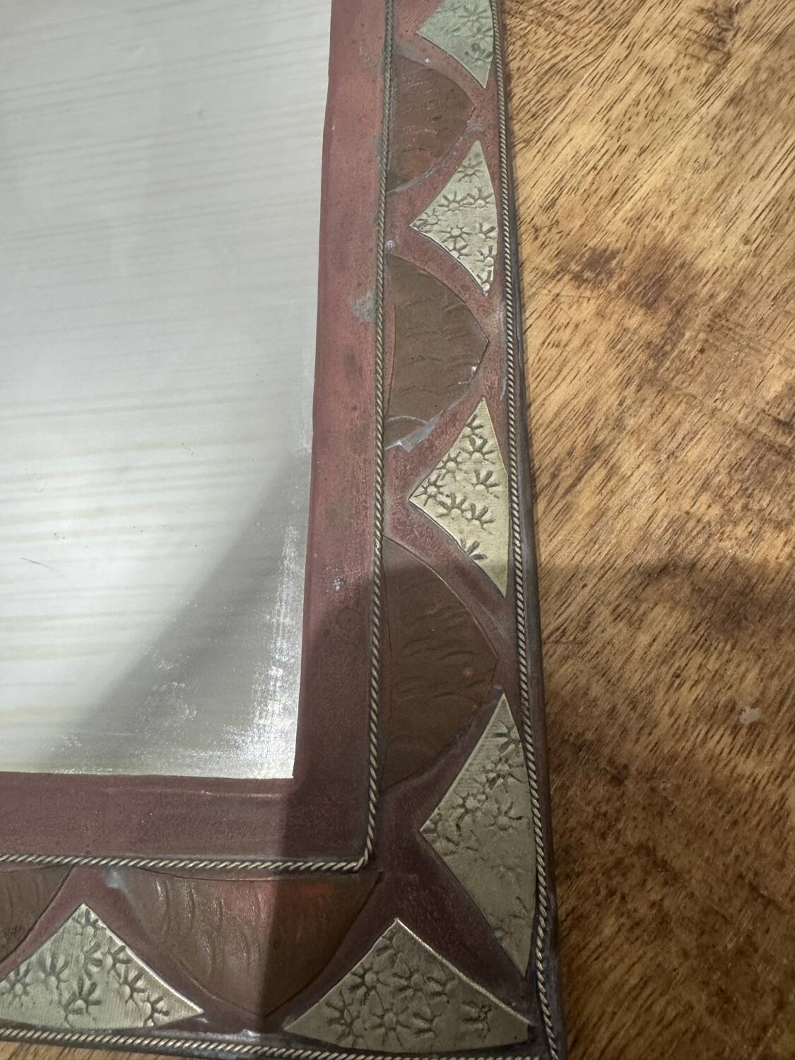 Vintage brass mirror