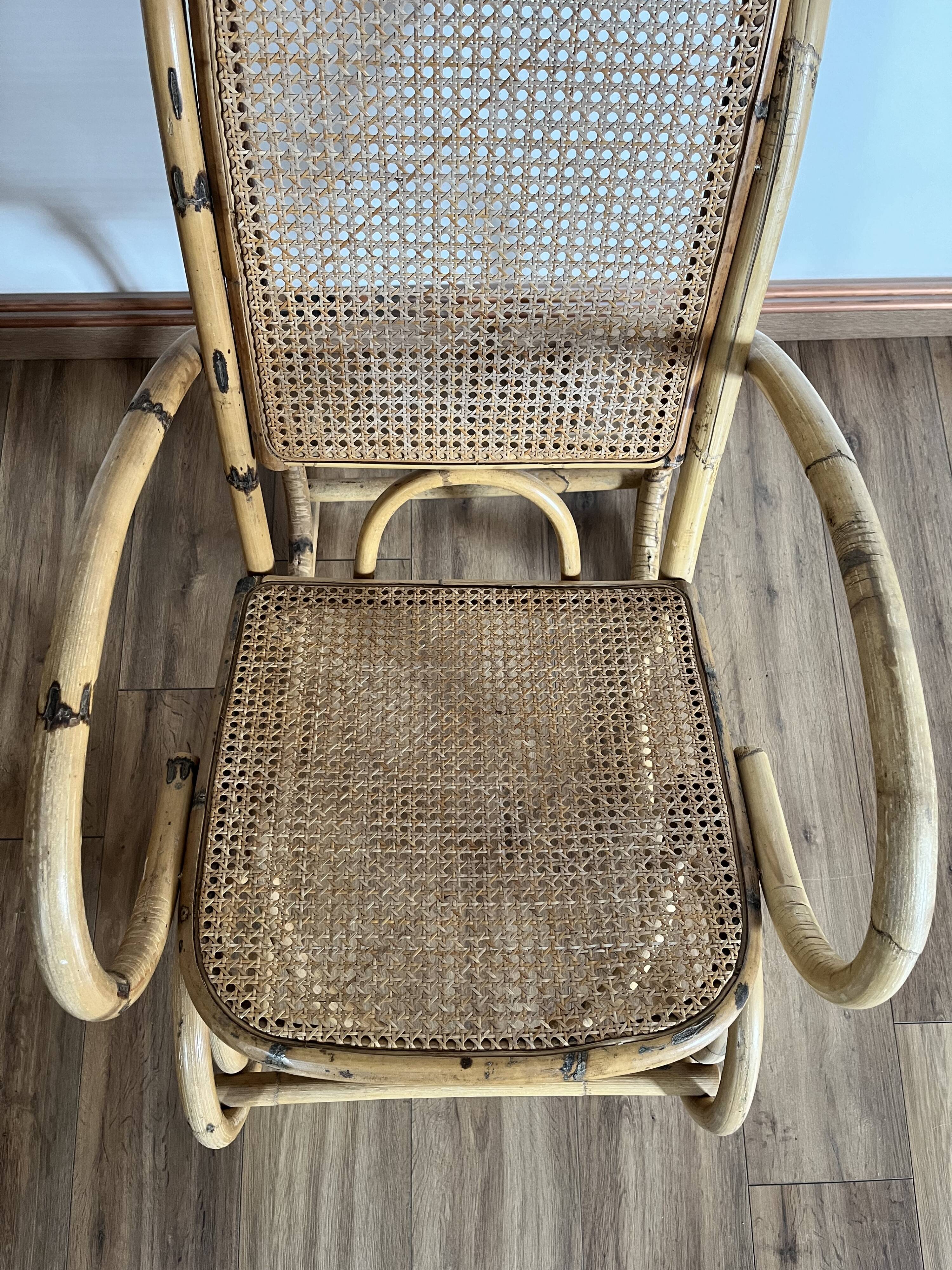 Adult model rattan rocking chair