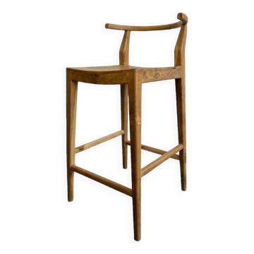 Retro wabisabi wood kitchen stool / bar stool (multiple)