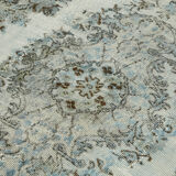 Hand-knotted antique turkish 1970s 173 cm x 284 cm blue carpet