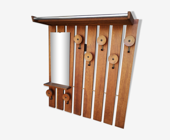 Vestiaire porte manteaux vintage en teck