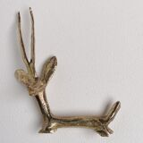 4 brass gazelle animal knife holders