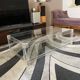 Roche Bobois coffee table. 1980. 126x70. Plexiglass and glass.