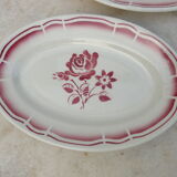 2 raviers badonviller art deco red flowers