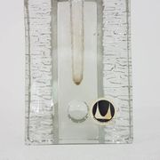 Vase solitaire, en verre transparent, conçu par H. Düsterhaus, Walther Glas,