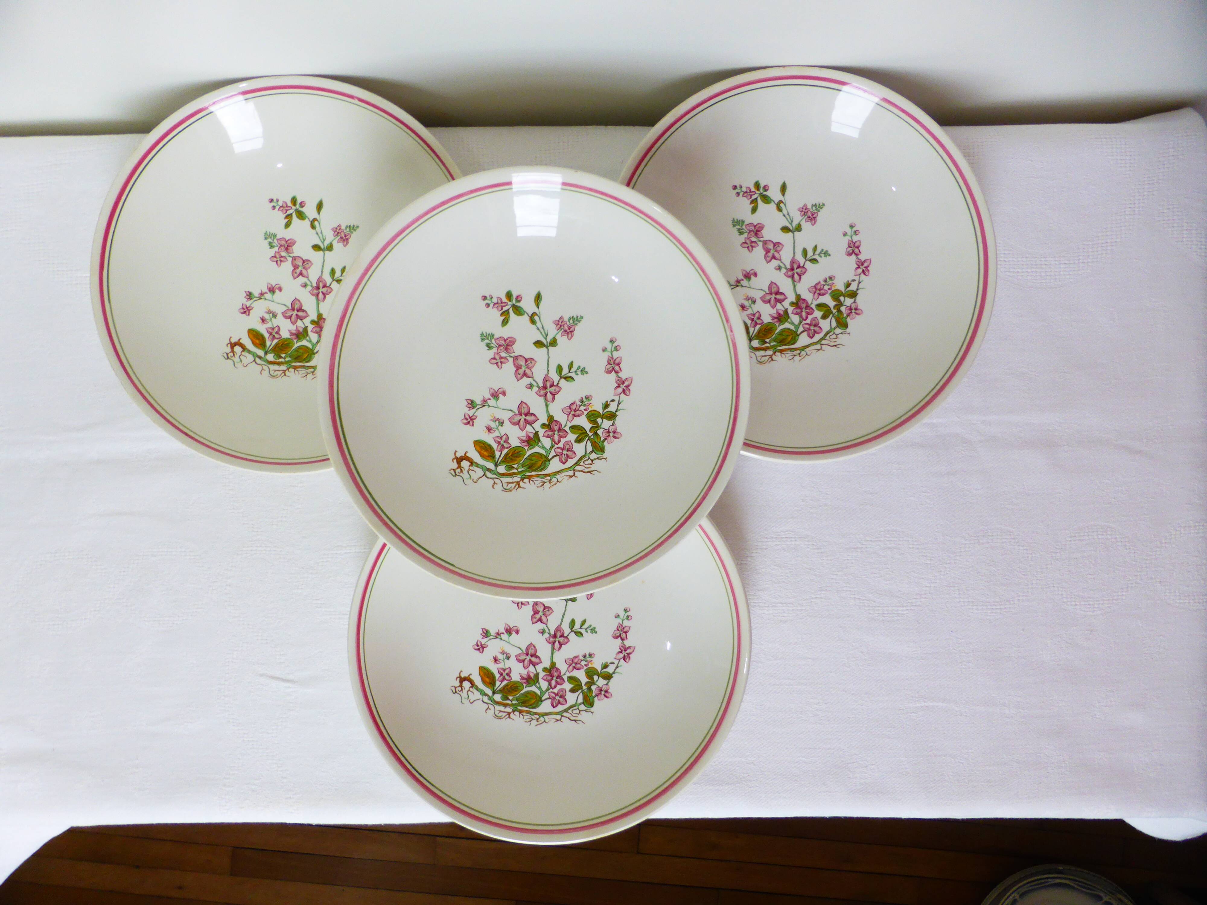 4 soup plates from Moulin des Loups Orchies 210422