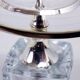 Glass and silver-plated metal candle holder