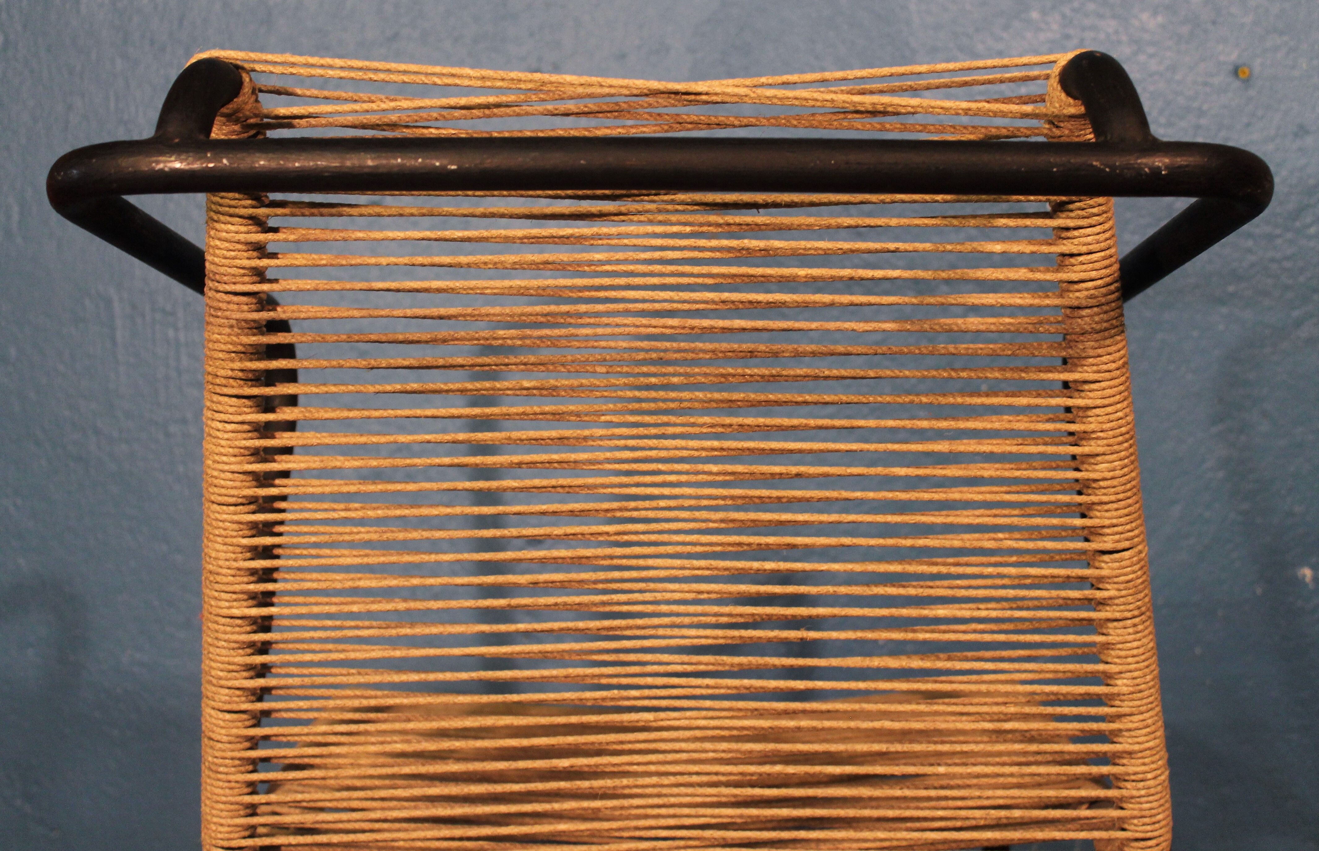 Metal & rope chair 1950