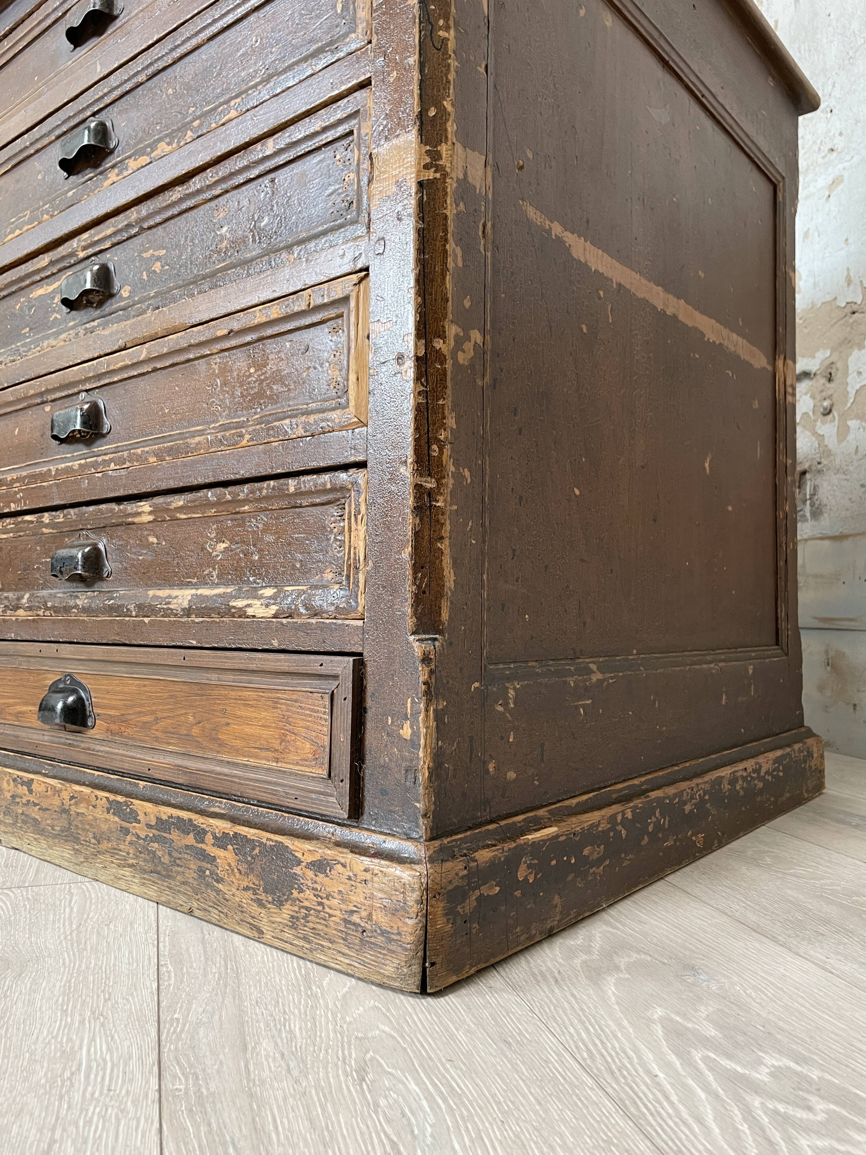 Double-sided trade counter with drawers, circa 1900