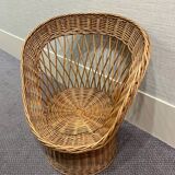 Vintage wicker armchair