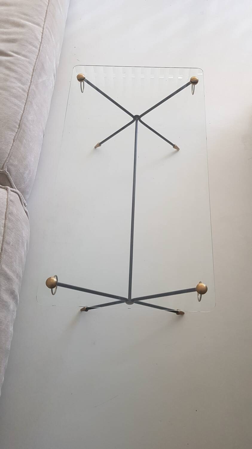 Coffee table by Jacques Adnet model X 1950