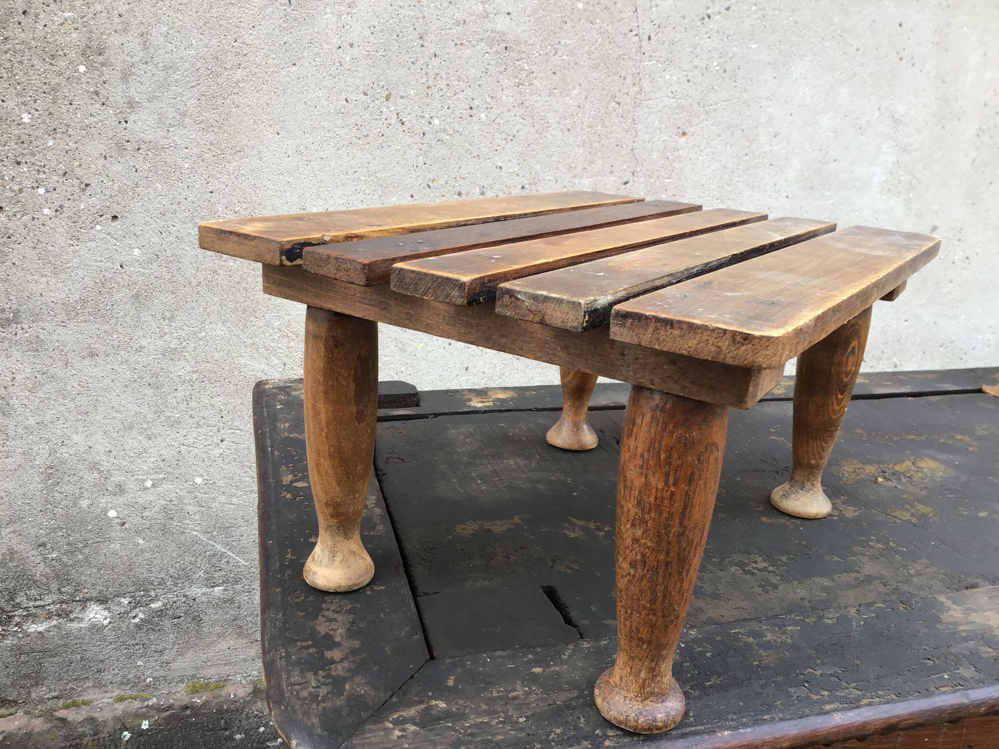 Vintage rustic feet rests