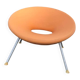 Chaise Ploof orange en plastique par Philippe Starck pour Kartell, pieds aluminium poli