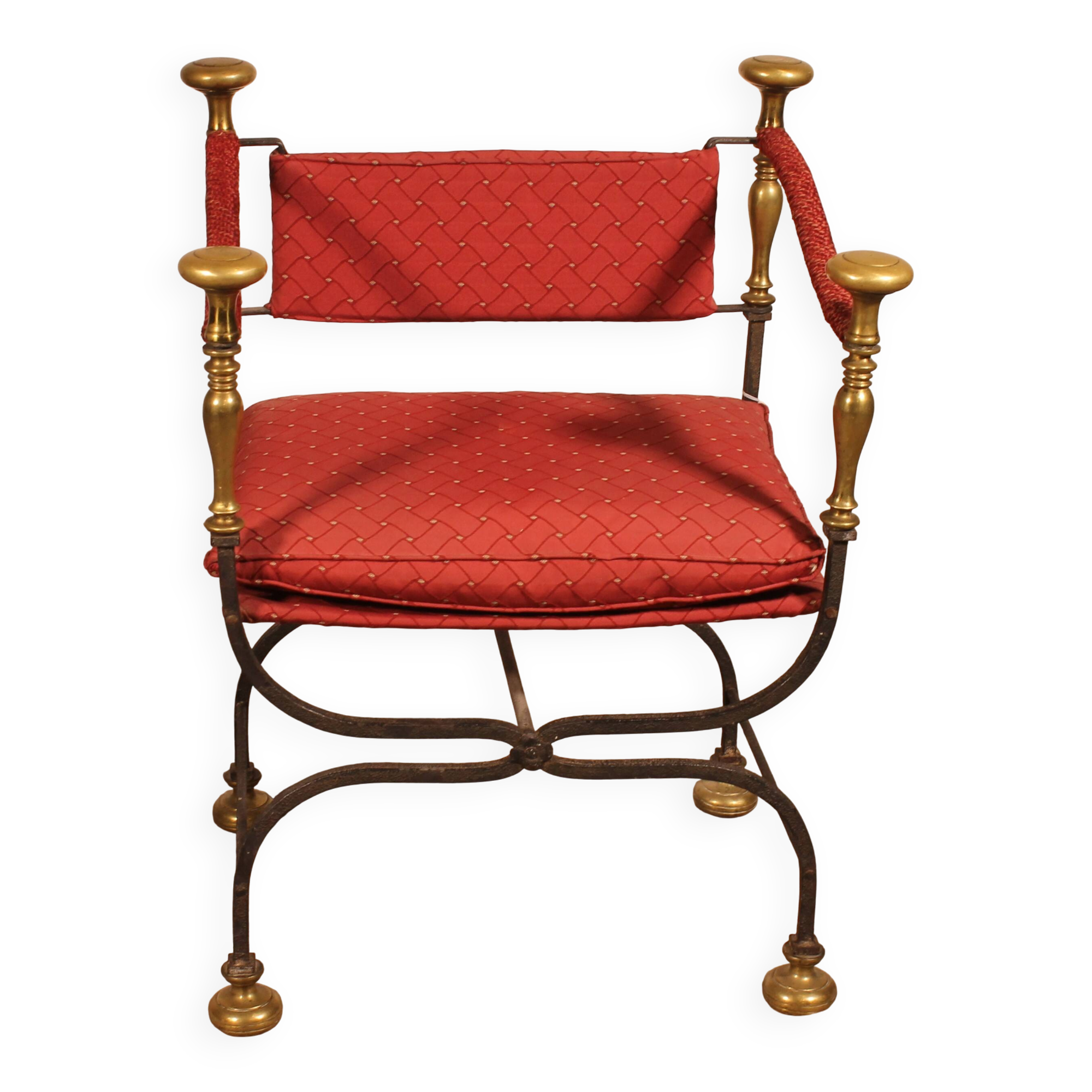 Fauteuil Curule En Fer Forgé Et Bronze