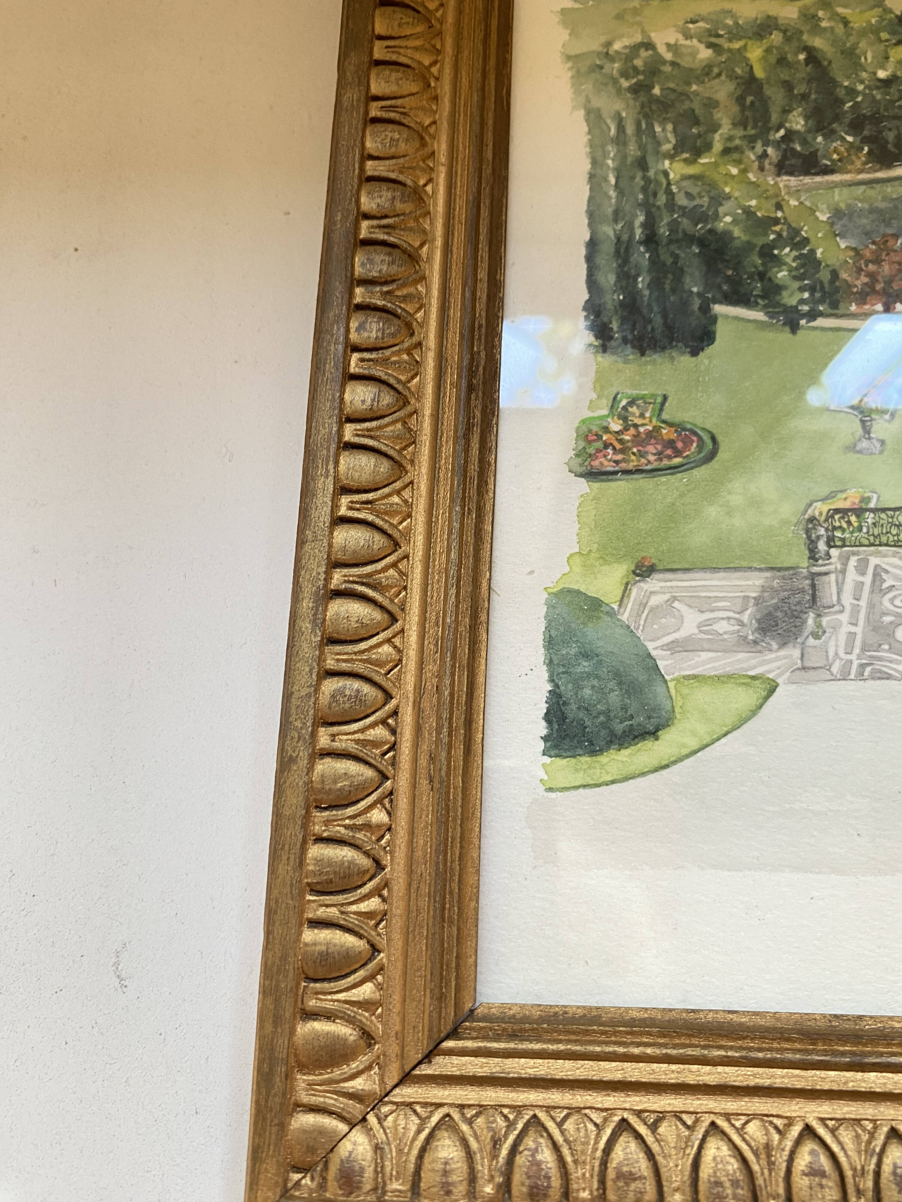 Illustration of a "French garden" under glass