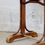 Curved wood bistro table