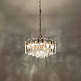 Grand lustre en verre glacé de style Palazzo autrichien par J.T. Kalmar