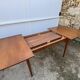 Extendable table 2 Scandinavian teak extensions 165/207/249 x 91cm vintage an60