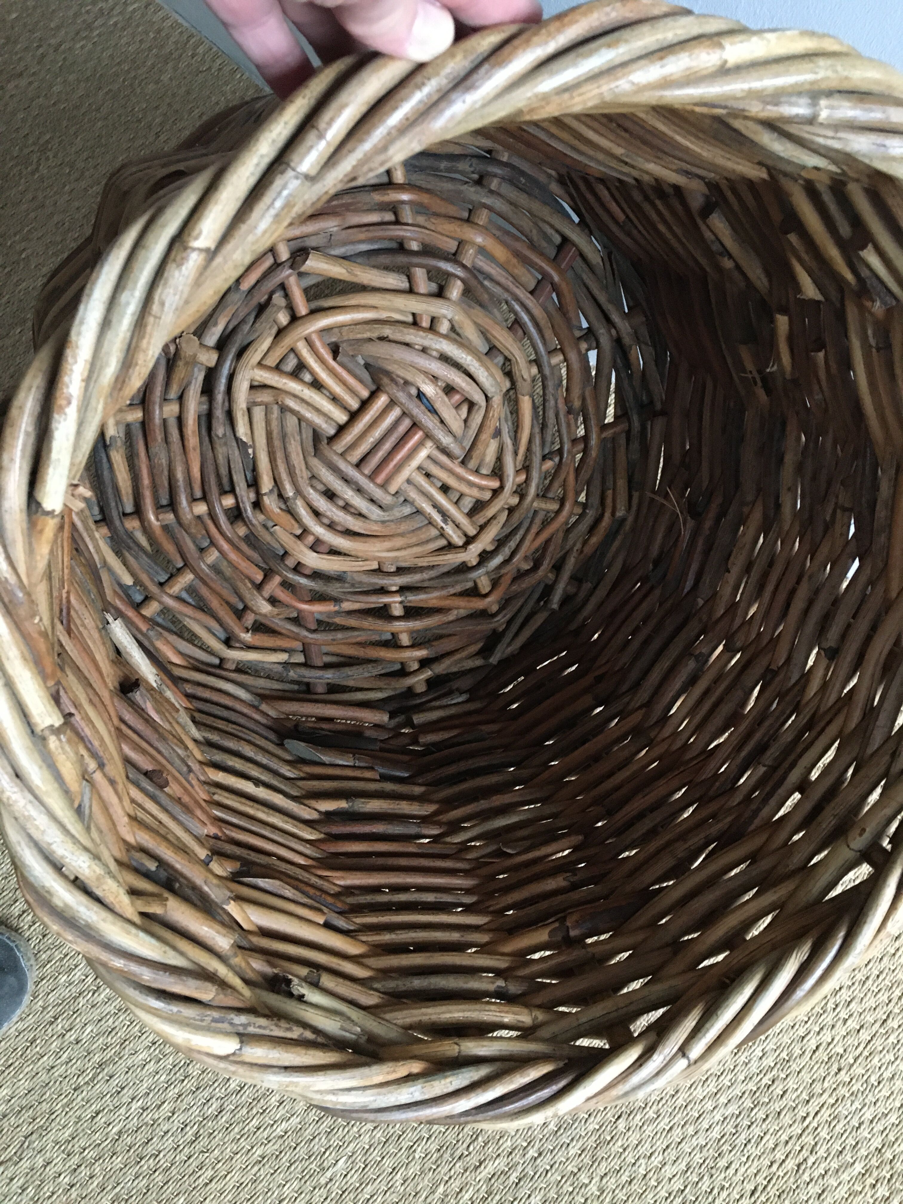 Rattan log basket