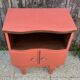 Art Deco bedside table, terracotta, 1930s/40s