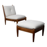 Mid Century Bouclé Lounge Chair, 1960s