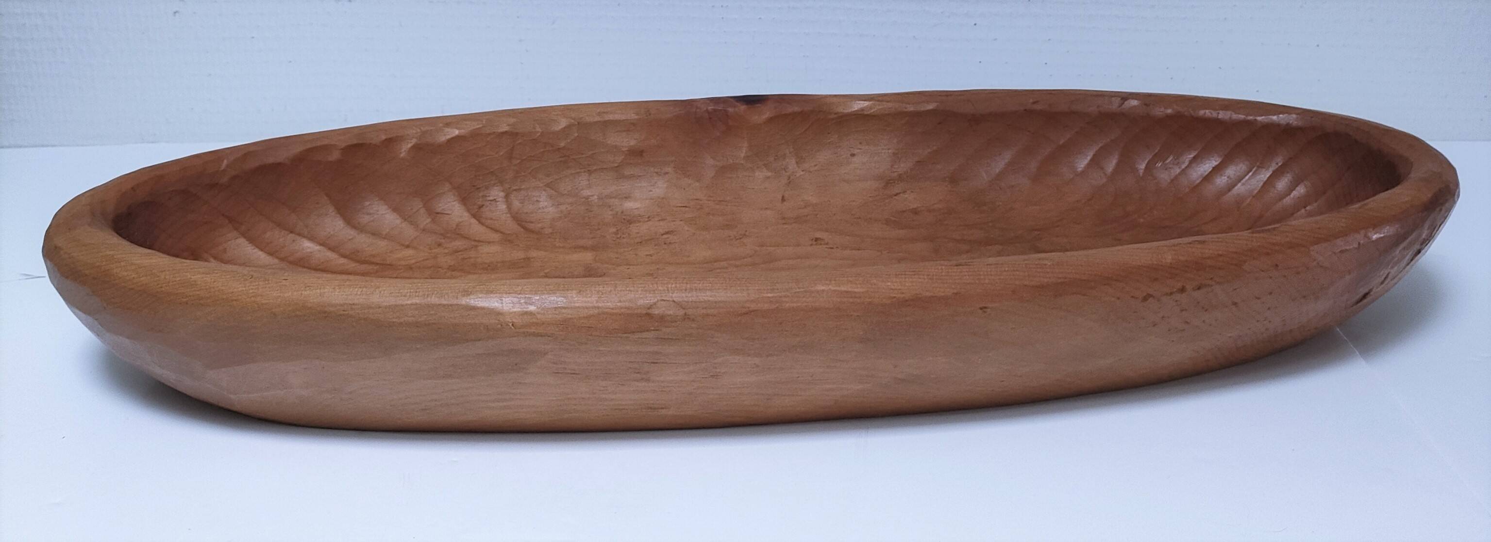 Long carved monoxyl wood cut stamped L. 54 cm