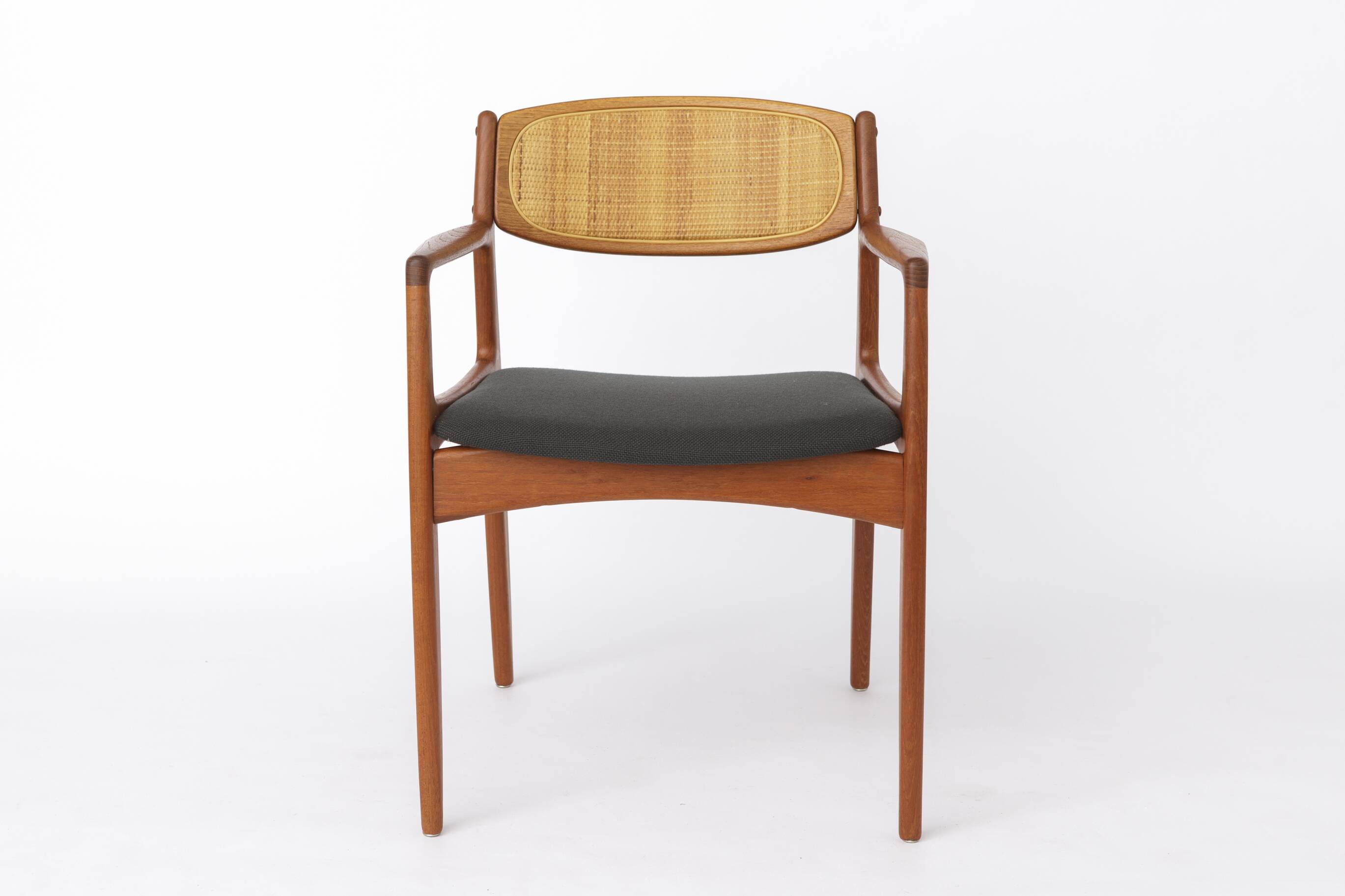 Danish Teak & Rattan Armchair by Ib Kofod-Larsen, 1960s, Model 4325